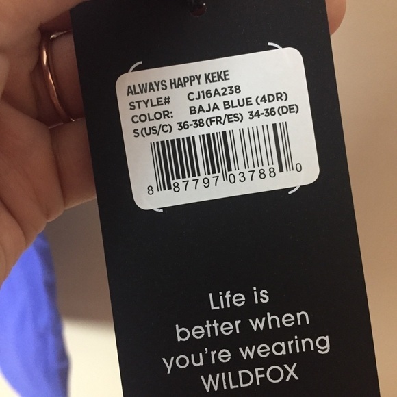 [Wildfox] Small Blue Distressed Happy Hour T-shirt - Picture 4 of 10